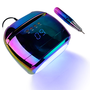 <span class=keywords><strong>3</strong></span> en <span class=keywords><strong>1</strong></span> Usine Rechargeable Professionnel Portable Nail Drill Main Piece Nail Lamp Machine Avec Support de Téléphone - Product Image 3