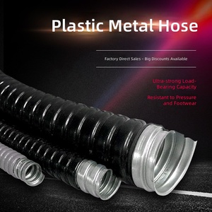 Conduit métallique <span class=keywords><strong>flexible</strong></span> noir en PVC haute résistance, 6-<span class=keywords><strong>100</strong></span> mm, double boucle, en acier inoxydable, service personnalisé - Product Image 2