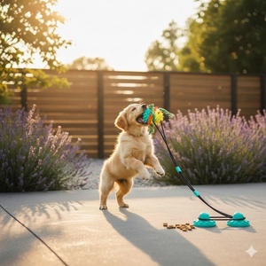 Juguete Masticable para Perros con Succión al Vacío SuperBuy, TPR + Cuerda de Poliéster, Alivio de la Ansiedad, Interior/Exterior - Product Image 1