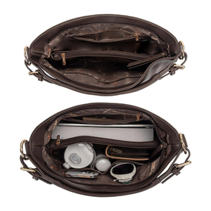Grand sac fourre-tout en cuir PU pour femmes, idéal pour <span class=keywords><strong>le</strong></span> travail, avec fermeture éclair, sac de voyage spacieux et sac à main, sac à bandoulière pliable pour un usage quotidien, cadeau - Product Image 6