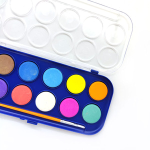 Prix d'usine – Lot de 12 aquarelles sèches solides avec pinceau pour artistes, idéal pour la peinture sur toile ou papier - Product Image 4