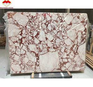 Italie moderne personnalisé alto luxe prix de la pierre rose rose marbre Bvlgari dalles de marbre rose pour table de revêtement de sol - Product Image 1