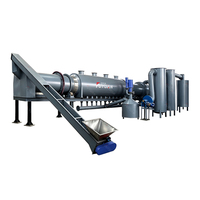 Four de carbonisation rotatif avec système de recyclage du gaz pour la production de charbon de noix de palme et de coques de noix de coco
