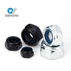 304 thép không gỉ đen mạ kẽm Hex chống nới lỏng Hạt M2 M3 M4 M5 M6 M8 M10 M12 - Product Image 6