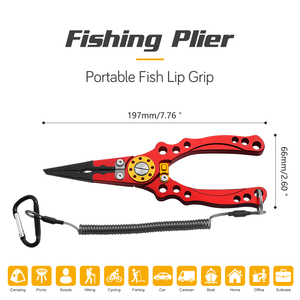 Nuevas herramientas de pesca al aire libre Pinzas de pesca de alta calidad Aluminio aeronáutico con posición de bloqueo - Product Image 3