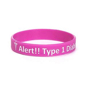 Pulseras de Identificación Médica de Silicona Clásicas para Diabetes <span class=keywords><strong>Tipo</strong></span> <span class=keywords><strong>1</strong></span>, Paquete de 5, Personalizadas, de Alta Calidad y Económicas, para Hombres y Mujeres, Muestra Gratis, 7.5 Pulgadas - Product Image 6