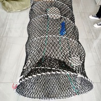30 pulgadas * 160 cm 5-7mm grande de acero inoxidable cangrejo/langosta/pulpo/trampas para peces con bolsillo de cebo para el mercado de EE. UU.