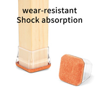 Protège-pieds carrés en silicone TPE durables, anti-rayures, antidérapants, faciles à installer, personnalisables OEM pour chaises