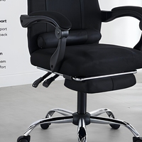 Chaise de bureau ergonomique à dossier haut, pivotante, avec support lombaire, en maille, pour le bureau à domicile
