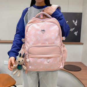 <b>Student</b> <b>Backpack</b> 18 In Large Capacity Casual Unisex For Leisure Travel With Interior Zipper Pocket - Product Image 2