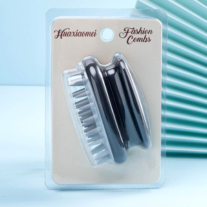 LOGO imprimable tête méridien nettoyage cuir chevelu Massage peigne hommes et femmes nettoie démangeaisons dents douces shampooing brosse - Product Image 6