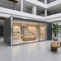 Maison préfabriquée, maison modulaire en conteneur, boutique en conteneur de 20 pieds ou 40 pieds, centre commercial, assemblage rapide, entièrement personnalisable, garantie de 5 ans