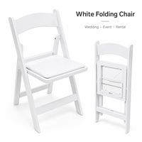 Chaise pliante en résine blanche légère pour extérieur, 1000 lb, idéale pour banquets et mariages, à prix abordable