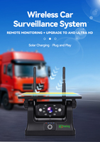 Caméra AHD solaire sans fil 2,4 G, extérieure, étanche IP67, 100 MP, vision nocturne, système de caméra de sécurité pour camions, chantiers de construction