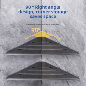 Étagère d'angle murale triangulaire en acier inoxydable <span class=keywords><strong>pour</strong></span> cuisine moderne, étanche et écologique, idéale <span class=keywords><strong>pour</strong></span> salle de bain d'hôtel et <span class=keywords><strong>douche</strong></span> - Product Image 6