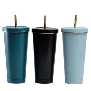 Mug isotherme en métal à double paroi 750 ml, gobelet en acier inoxydable pour sublimation, avec couvercle et paille, marque privée, vente en gros, sans BPA - Product Image 2