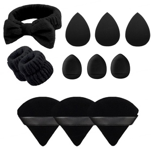 Lot de 15 houppettes double face en velours pour poudre libre, applicateurs cosmétiques doux pour les doigts, marque privée - Product Image 2