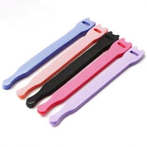 Attaches de câbles Velcro en T de haute qualité pour la vente en gros, personnalisables, réutilisables, 100 % Velcro, en nylon, à boucles auto-agrippantes en forme de C - Product Image 2