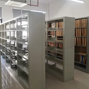 Estante Para Libros Biblioteca Rak Buku Bahan Metal Modern Library Equipment Bookcase Library Book Adjustable Shelves Libreria