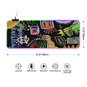 FLAME SNAKE Street Graffiti Art Series RGB Gaming Muismat USB-C Oplader 300x800mm Groot Formaat Waterbestendig Op voorraad - Product Image 2