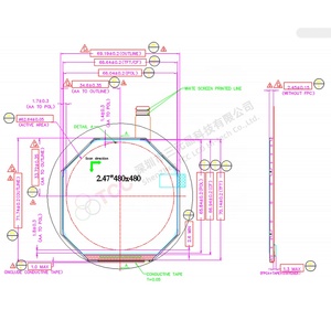<span class=keywords><strong>2</strong></span>.47 Polegada 480x480 IPS Tela <span class=keywords><strong>LCD</strong></span> Inteligente Wearable Handheld Equipamentos Médicos com Display de Alta Resolução - Product Image 5
