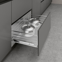 ARTSTEEL Stock 830x467x144MM Organiseurs de tiroirs coulissants écologiques et minimalistes pour ustensiles de cuisine, pour armoire, trois côtés, avec rail de glissement