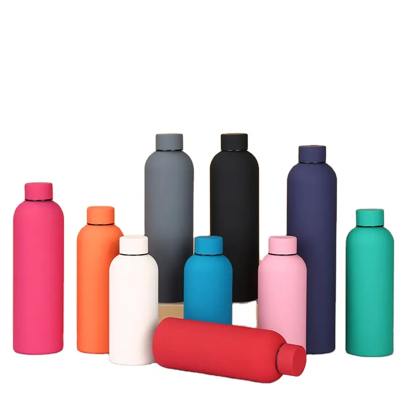 Stainless Steel Sports Jug Travel Camp Canteen Rubber Vacuum Flask Portable Leak Proof Insulated Drink Water Bottle