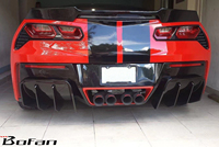 Lèvre de diffuseur arrière noir brillant de haute qualité pour Corvette C7 2014-2019