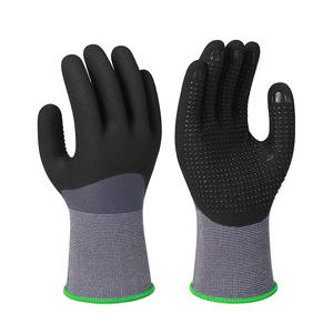 Vente en gros d'usine OEM Gants en <span class=keywords><strong>nitrile</strong></span> à 15 broches antidérapants Revêtement de surface 3/4 Poignet élastique Sans poudre Sans silicone - Product Image 1