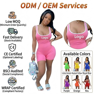 <span class=keywords><strong>Tuta</strong></span> Casual Personalizzata da Donna, Pezzo Unico con Motivo a Lettere, <span class=keywords><strong>Corta</strong></span> ed Elegante, Vestibilità Regolare, Taglie Forti, Sexy Romper Senza Maniche - Product Image 1
