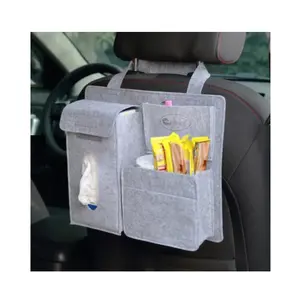 Универсальная фетровая сумка для хранения на заднем сиденье с несколькими карманами, органайзер для автомобильного сиденья, органайзер, сумка для хранения