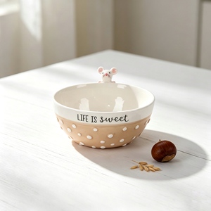 Juego de Salero y Pimentero de Cerámica con Forma de Ratón, Botella de Condimento Kawaii para Cocina, Decoración para <span class=keywords><strong>el</strong></span> Hogar, Regalo para la Inauguración de una Casa - Product Image 2