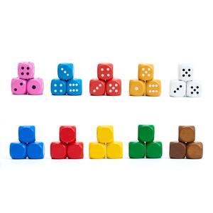 <strong>Personalised</strong> Custom Luxury Wooden Dice <strong>Set</strong> 10pcs Mixed Polyhedral Cubes D4 D8 D10 D20 DIY Game Dice for DND with Bag - Product Image 2