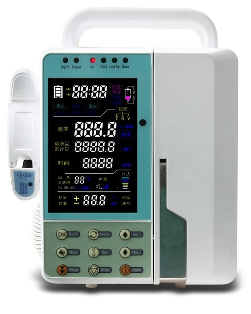 Infusion Pump for Dogs Smart Flow Adjustment Durable Material Portable Remote Control 4.3" Screen Hospital ICU Use