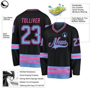 Maillot de hockey sur glace personnalisé BETHERIVAL, col haut, respirant, sublimation, logo en twill, nom, numéro - Product Image 4