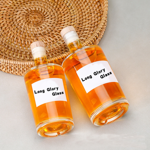 Klasik yuvarlak düz omuz cam şişe 750ml 700ml 500ml 375ml ruhları votka viski rom Tequila Gin içecek suyu bal için - Product Image 5