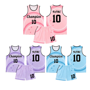 Uniforme de Baloncesto Sublimado Personalizado, Uniforme Infantil Transpirable de Malla de Secado Rápido, Conjunto de Baloncesto para Jóvenes y Hombres de Talla Grande - Product Image 4