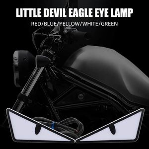 Systèmes d'éclairage LED universels 12V pour moto, lumières triangulaires Devil Eagle Eyes pour accessoires de voiture, moto, éclairage puissant - Product Image 2