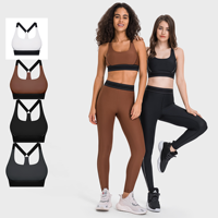 Nouveaux ensembles de sport 2025 à séchage rapide pour la gym et le fitness, soutien-gorge de sport à maintien élevé, leggings, ensembles de yoga pour femmes