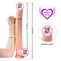 Juguete al por mayor de 16,93 pulgadas, consolador anal de gran tamaño, súper enorme, 2,17 pulgadas de espesor, consoladores de pene extra grandes realistas para mujeres
