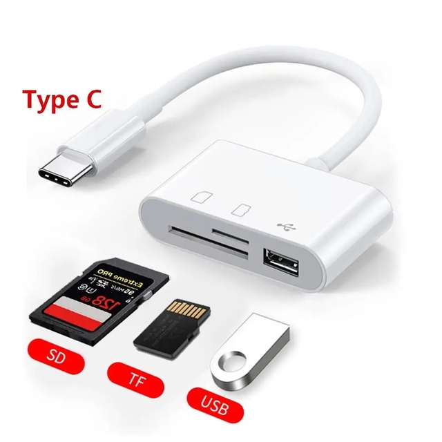 USB C to SD Card Reader Writer OTG Adapter USB 3.0 SD Memory Card Reader