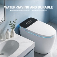 Nuevo Inodoro Inteligente Automático con Asiento de Secado por Aire Caliente, Sensor de Cierre Lento y Cerámica, Ideal para Decoración de Villas