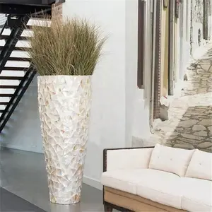 Vasos da mãe da concha do mar, alta qualidade, grandes planejadores da concha do mar, mãe de pérola, vaso de flores e artesanato de tamanhos clássicos