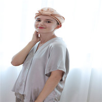 Bonnet de cabelo de seda, boné super macio para dormir 19mm 100% com logotipo personalizado