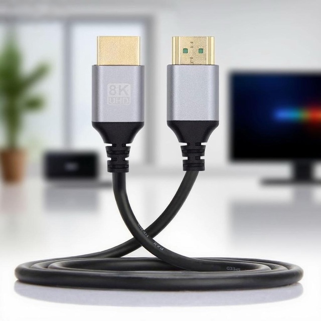 Premium Ultra Thin HD 2.1 Cable 8K 60Hz 4K 120Hz High Speed Flexible 0.5 to 3M Customized Cable HDTV for 8K TV PC Gaming Monitor