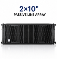 Altavoz de Línea Doble Pasivo de 10 Pulgadas, 650W RMS, Sensibilidad de 100dB, Sistema de Altavoces Profesional para Conciertos