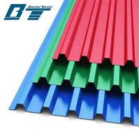 Tuiles de toiture en métal revêtues de sable, tôles de toiture en zinc coloré ondulé de calibre 18, 20, 22, tôles de toiture en acier coloré en fer