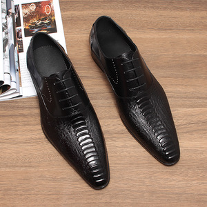Nouvelles Chaussures de Mariage de Haute Qualité à Semelle Épaisse en Cuir de Vachette, Finition Lisse, Décontractées et Formelles, Sapatos Masculinos - Product Image 4
