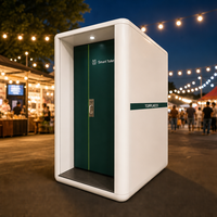 Cabine de toilettes intelligente IoT, toilettes portables modulaires préfabriquées avec comptage du flux de passagers pour les événements en plein air et en ville