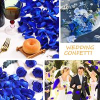 Pétales de roses séchées, bleu, 1kg, pour mariage, Saint-Valentin, table de fête, confettis, douche nuptiale, décoration
